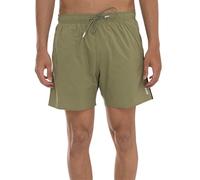 BOSS Pantaloncini da bagno 'Iconic' camello / cachi / nero / bianco, Taglia XL