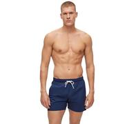 BOSS Boxer da mare con righe tipiche del marchio e logo - Style Iconic, 50491594 Blu scuro L