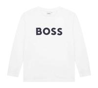 BOSS Maglia a maniche lunghe per bambini in cotone con logo a contrasto - Style J25P25/84906A, J25P25 Bianco 150