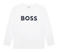 BOSS Maglia a maniche lunghe per bambini in cotone con logo a contrasto - Style J25P25/84906A, J25P25 Bianco 126