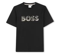 BOSS T-shirt da bambini in jersey di cotone con grafica con logo - Style J52358/09B14A, J52358 Nero 102