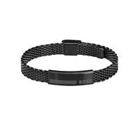 BOSS Jewelry Bracciale a Maglia da Uomo Collezione ALEN en Acciaio Inossidabile Nero - 1580612, Nero