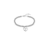 BOSS Jewelry Braccialetto di Perline da Donna BEADS COLLECTION in Acciaio Inossidabile con un Charm a Forma di Cuore - 1580075