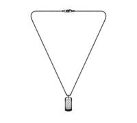 BOSS Collana in acciaio nero con pendente a doppia targhetta con logo - Style DEVON, 58137041 Color argento pz.