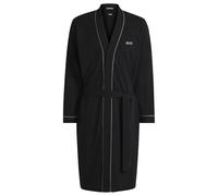 BOSS Vestaglia in jersey di cotone con logo e profili - Style Kimono BM, 50469624 Nero S