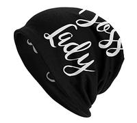 Boss Lady Bianco Nero Beanie Chemio Cappello Cancro Copric Cappelli Lavorati A Maglia Largo Sciarpa Slouchy cap per Adulti Donna Uomo