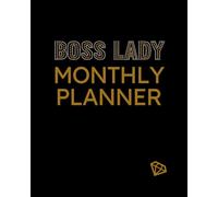 Boss Lady Monthly Planner: Undated Minimalist Layout for Business Calendar Organization, Neurodivergent-Friendly Lexend Font, Productivity & Scheduling, Goal Setting, Black Cover Design with Diamond