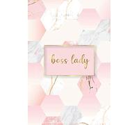 Boss Lady: women empowerment blank Lined journal notebook, Beautiful Pink and White Marble with Gold fonts, boss lady notebook (120 pages)