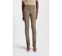 BOSS Leather leggings with logo-hook closure - Style Simax, 50541926 Marrone chiaro 46