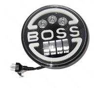 Boss LED Super Luminoso 7 " Pollici Lampada Faro Per Royal Enfield Universal
