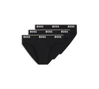 Boxer sportivi da uomo BOSS x Matteo Berrettini Stretch-Cotton Briefs With Logo Waistbands 3P - black L