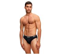BOSS Slip in cotone elasticizzato con elastico in vita con logo in confezione da tre - Style Brief 3P Power, 50475273 Nero XXL