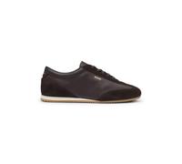 BOSS Sneakers in pelle con rifiniture in pelle scamosciata - Style Lineor_Lowp_sdtb, 50568463 Marrone scuro 41