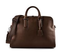 BOSS Borsone in pelle martellata con logo goffrato - Style Madison-B1_Holdall, 50548231 Marrone pz.