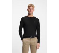BOSS Maglia a maniche lunghe in cotone con patch con logo - Style Tacks, 50512111 Nero XS