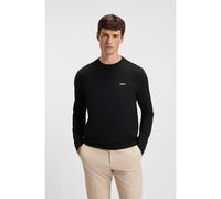 BOSS Maglia a maniche lunghe in cotone elasticizzato con logo a contrasto - Style Tee Long, 50506365 Nero M