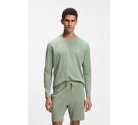 BOSS Maglia a maniche lunghe in cotone elasticizzato con logo ricamato - Style Mix&Match LS-Shirt R, 50515389 Calce M