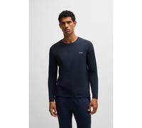 BOSS Maglia a maniche lunghe in cotone elasticizzato con logo ricamato - Style Mix&Match LS-Shirt R, 50515390 Blu scuro XL