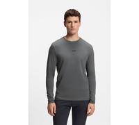 BOSS Maglia a maniche lunghe in cotone elasticizzato con logo stampato - Style TChark, 50473286 Grigio M