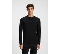 BOSS Maglia a maniche lunghe in cotone elasticizzato con logo stampato - Style TChark, 50473286 Nero XS