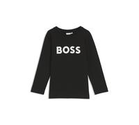 BOSS Maglia a maniche lunghe per bambini in cotone con logo a contrasto - Style J25P25/09B12A, J25P25 Nero 138