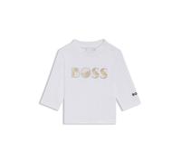 BOSS Maglia a maniche lunghe per neonati in cotone elasticizzato con grafica con logo - Style J52514/10P01M, J52514 Bianco 74