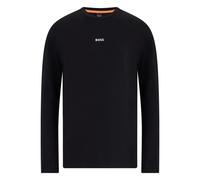 BOSS Maglia a maniche lunghe TChark 50473286 Cotone elasticizzato Regular Fit Logo stampato Nero XS