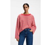 BOSS Maglia a righe in jersey di cotone con vestibilità relaxed - Style C_Ewa_stripe, 50569012 Strisce rosse S