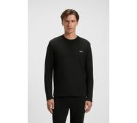 BOSS Maglia del pigiama in misto cotone con lavorazione a nido d’ape - Style Waffle LS-Shirt, 50535870 Nero L