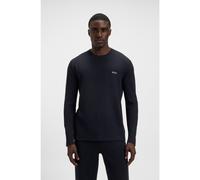 BOSS Maglia del pigiama in misto cotone con lavorazione a nido d’ape - Style Waffle LS-Shirt, 50535870 Blu scuro L