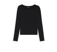 BOSS Maglia intima slim fit con rifinitura picot - Style B.PURE LS TOP, 50550091 Nero XS