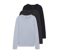 BOSS Maglie intime in confezione da tre - Style LSShirtRN 3P Classic, 50492321 Blu / Grigio L