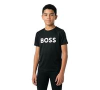 BOSS T-shirt per bambini Style J25P24/09B04A J25P24 – jersey cotone logo a contrasto – Nero 126