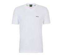 BOSS Tee V T-Shirt, Bianco 100, L Uomo
