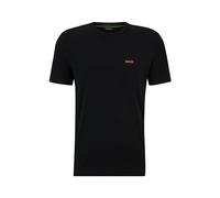 BOSS Maglietta da Uomo in Cotone Elasticizzato con Logo a Contrasto, Nero, XL