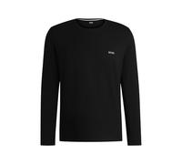 BOSS Maglia a maniche lunghe in cotone elasticizzato con logo ricamato - Style Mix&Match LS-Shirt R, 50515390 Nero XL