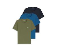 BOSS Magliette intime in cotone in confezione da tre - Style TShirtRN 3P Classic, 50532470 Nero / Verde / Blu M