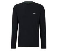 BOSS T-shirt in cotone elasticizzato con logo a contrasto - Style Tee Long, 50506365 Blu scuro M
