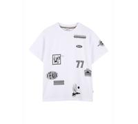 BOSS T-shirt bambini con vestibilità comoda in cotone con stampe a targhetta - Style J52984/10P04A, J52984 Bianco 102