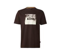 BOSS Maglietta 'Wheel' marrone scuro / orchidea / nero / offwhite Uomo BOSS L marrone scuro / orchidea / nero / offwhite