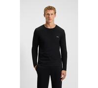 BOSS Magliette a maniche lunghe in cotone elasticizzato con logo ricamato - Style Mix&Match LS-Shirt R, 50515390 Nero XXL