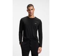 BOSS Magliette a maniche lunghe in cotone elasticizzato con logo ricamato - Style Mix&Match LS-Shirt R, 50515390 Nero S