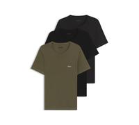 BOSS Magliette intime in cotone con logo in confezione da tre - Style TShirtRN 3P Classic, 50532468 Nero / Grigio / Verde M