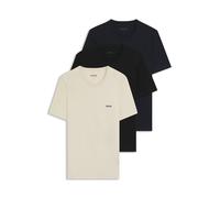 BOSS Magliette intime in cotone con logo in confezione da tre - Style TShirtRN 3P Classic, 50532468 Nero / Blu L