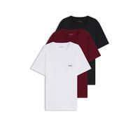 BOSS Magliette intime in cotone con logo in confezione da tre - Style TShirtRN 3P Classic, 50532468 Nero / Rosso / Bianco XL