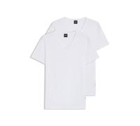 BOSS Magliette intime in cotone elasticizzato con taglio aderente in confezione da due - Style TShirtVN 2P Modern, 50475292 Bianco XXL