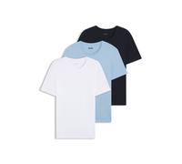 BOSS Magliette intime in cotone in confezione da tre - Style TShirtRN 3P Classic, 50497700 Bianco / Blu L