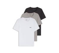 BOSS Magliette intime in cotone in confezione da tre - Style TShirtRN 3P Classic, 50532468 Bianco / Grigio XS