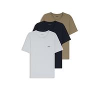 BOSS Magliette intime in cotone in confezione da tre - Style TShirtRN 3P Classic, 50532470 Grigio / Beige / Nero L