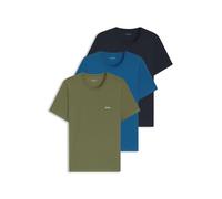 BOSS Magliette intime in cotone in confezione da tre - Style TShirtRN 3P Classic, 50532470 Verde / Blu XL